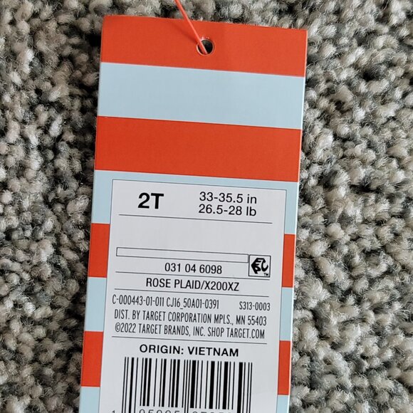 Cat & Jack Fall Rose color Plaid Dress 2T - Picture 5 of 5